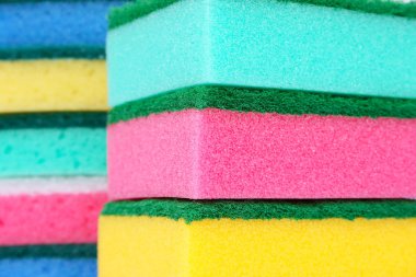 Colorful sponges closeup picture. clipart