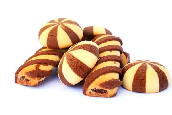 Cookies Isolerade Vit Bakgrund — Stockfoto