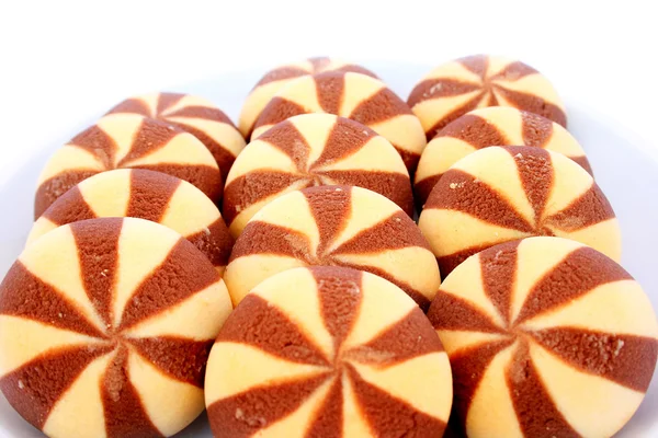 Kekse Teller Isoliert Auf Weißem Hintergrund — Stockfoto