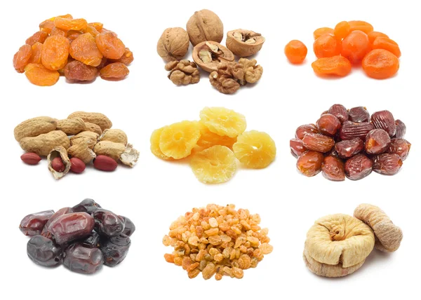 Sušené ovoce a ořechy — Stock fotografie