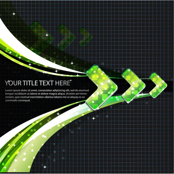 Abstract Background Green Arrows — Stock Vector