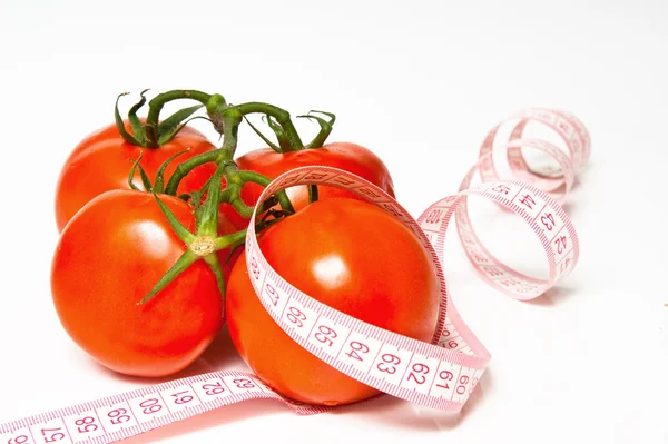 Tomato Tape Measure Isolated White — Stock Photo, Image