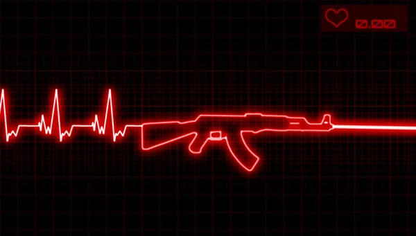 Серцебиття і гвинтівка — стокове фото