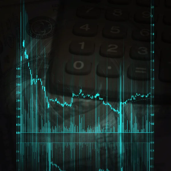 Gráfico do mercado de ações — Fotografia de Stock