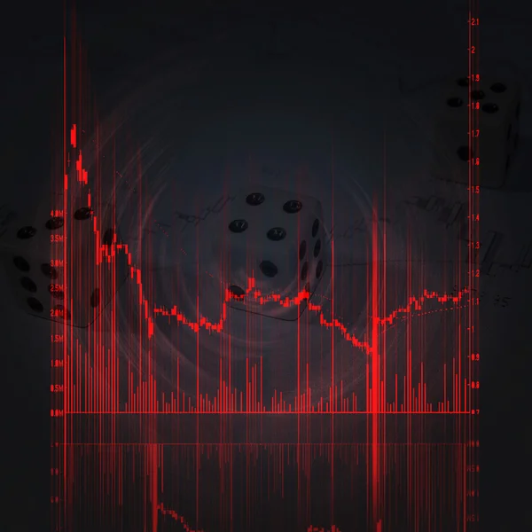 Diagram över aktiemarknaden — Stockfoto