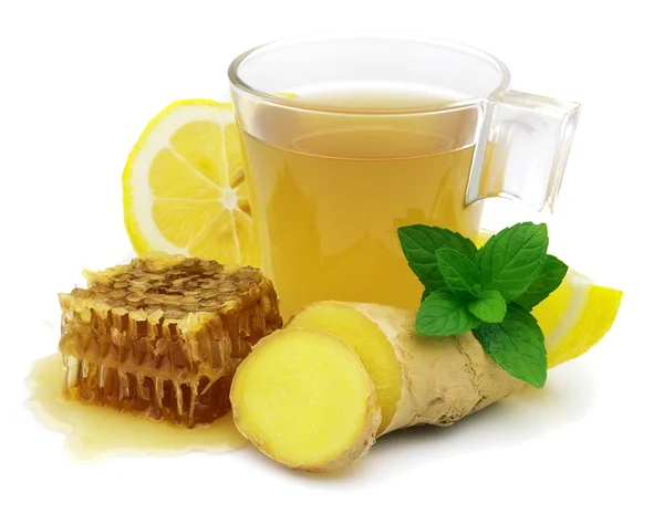 Hot ginger tea — Stock Photo, Image