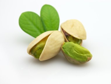 Pistachio with leaves clipart
