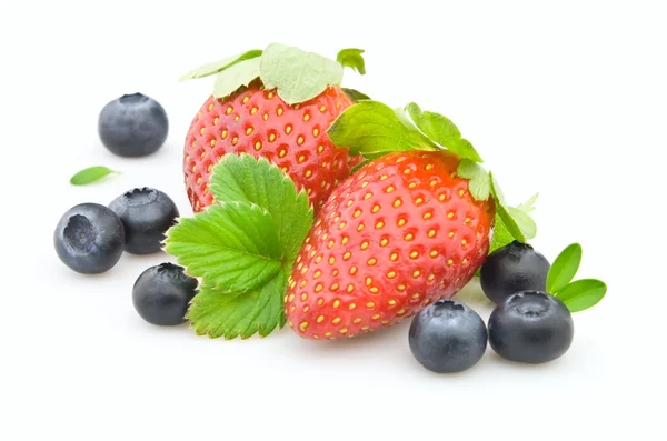 Frische Erdbeere Mit Blaubeere — Stockfoto