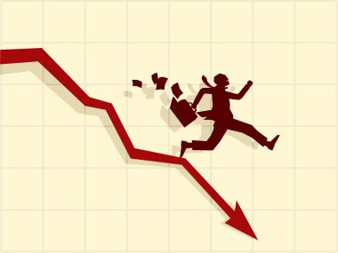 Vector concept of financial crisis clipart