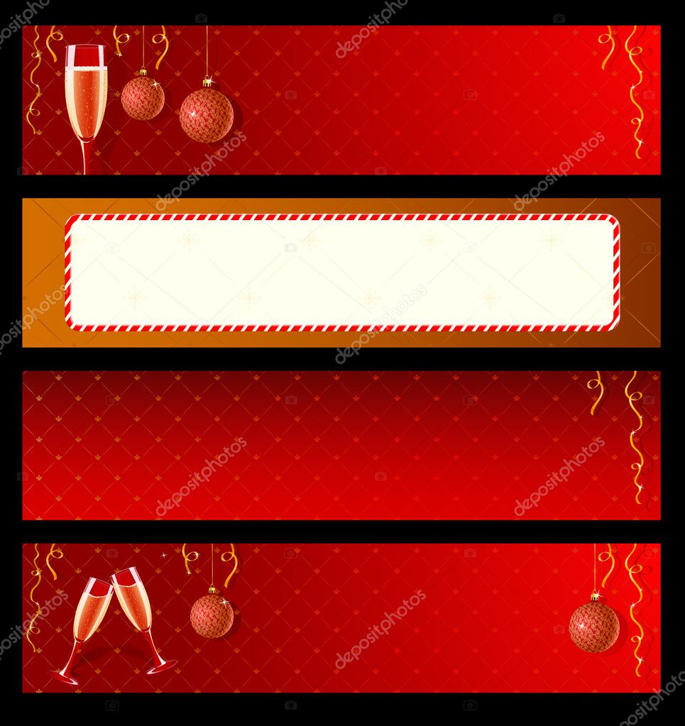 Set of vector labels for New Year