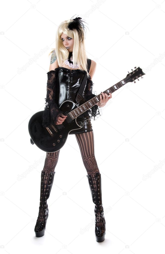 Sexy guitar girl