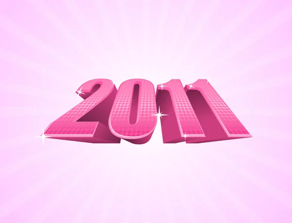 Pembe 2011 yılı vektör — Stok Vektör