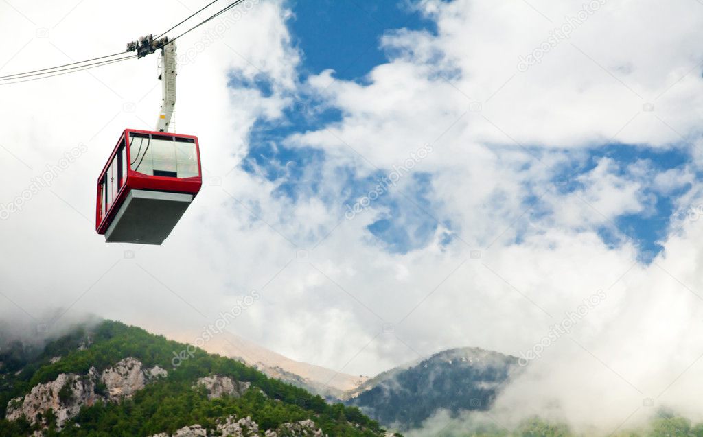 Cable car at Tahtali mountain (Olympus), Turkey