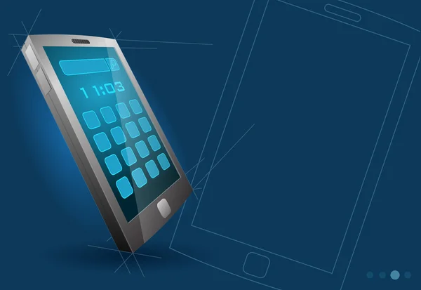 Dispositivo Tela Sensível Toque Moderno Vetorial Telefone Celular Tablet Etc — Vetor de Stock