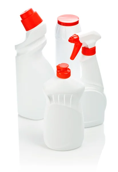 Cuatro botellas más limpias — Foto de Stock
