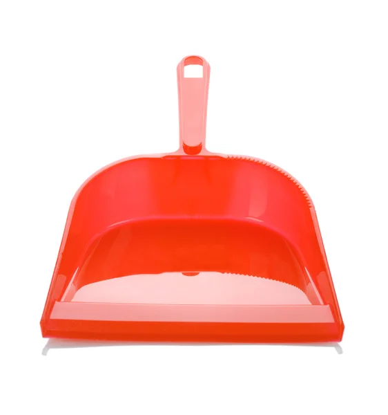 One red dustpan isolated — Stock Photo, Image