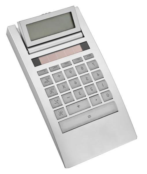 Изолированный серый калькулятор — стоковое фото