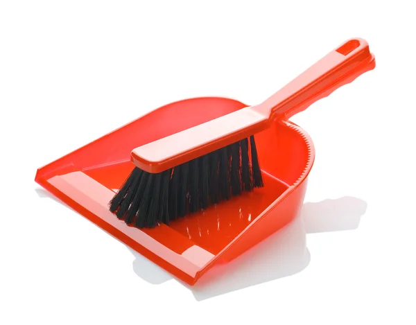 Brush on dustpan — Stock Photo, Image