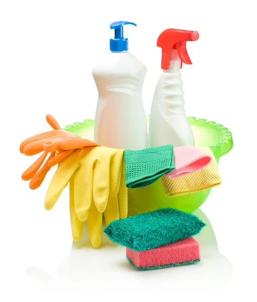 Objetos para limpiar en el lavabo —  Fotos de Stock