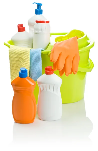 Composition of cleaning items — Stock Photo, Image