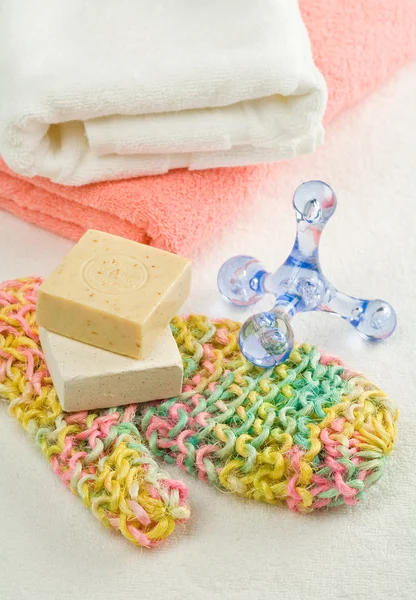 Masażer na łyka i mydła — Zdjęcie stockowe