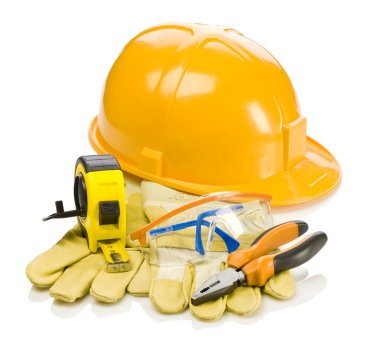 Coposition of working supplies clipart