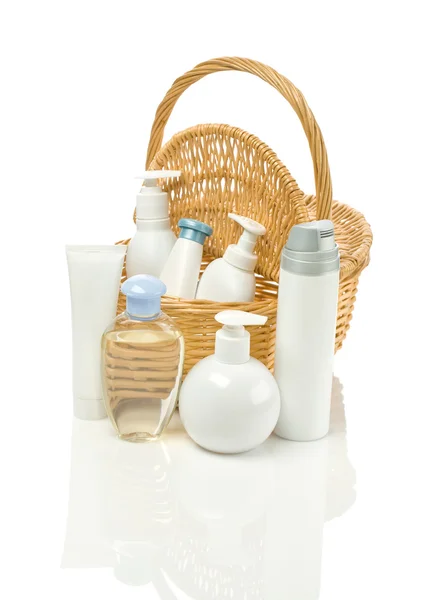 Basket full of objects for care — Stock Photo, Image