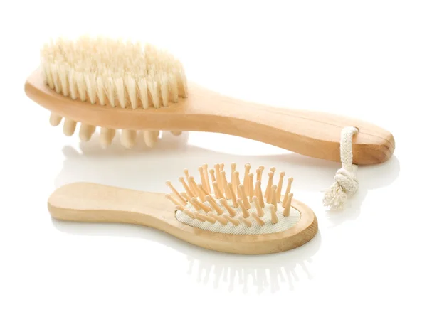 Escova e escova de cabelo — Fotografia de Stock