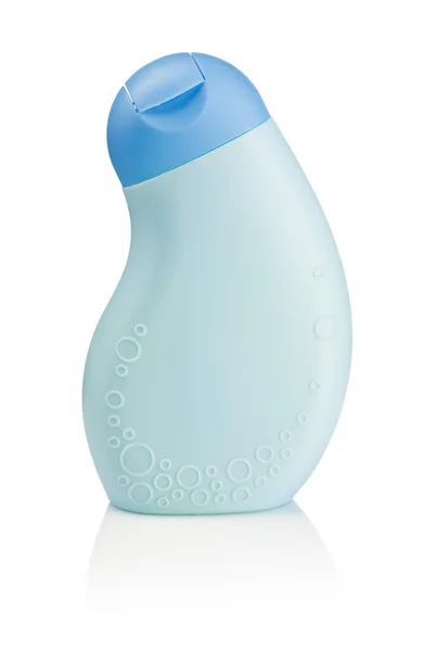 Blaue Shampoo-Flasche — Stockfoto