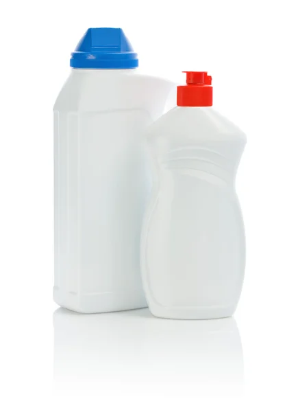 Grandes e pequenos produtos de limpeza — Fotografia de Stock
