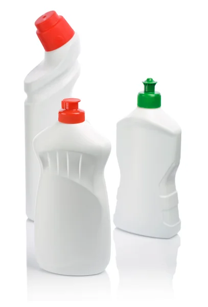 Bottiglie di gel per la pulizia della cucina — Foto Stock