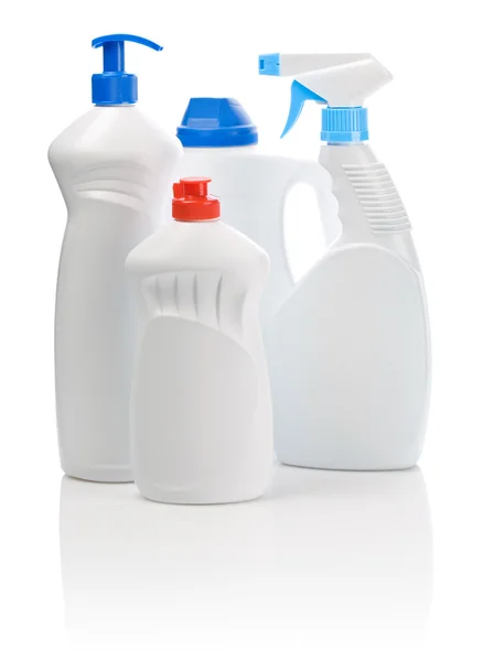 Бутылки для очистки — стоковое фото