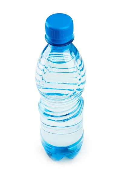 Blå flaska en sort med topp — Stockfoto