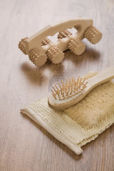 Szczotka do włosów łyka i masażu — Zdjęcie stockowe