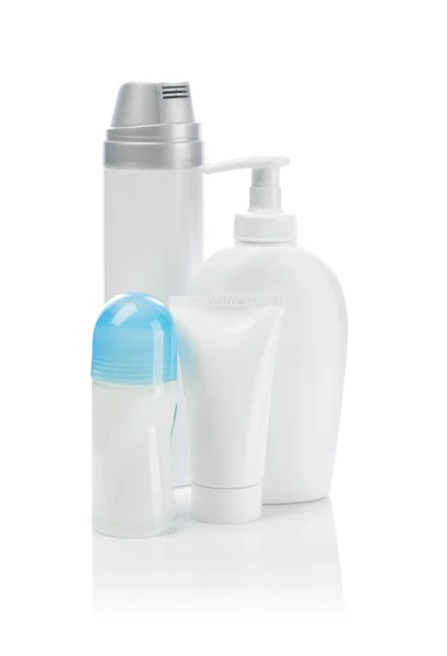 Cosmetical tube boottle ve deodorant — Stok fotoğraf