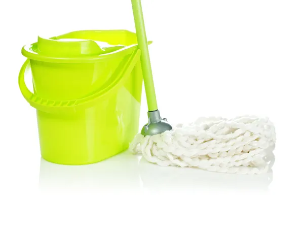 Bucket with mop — Stock Photo, Image