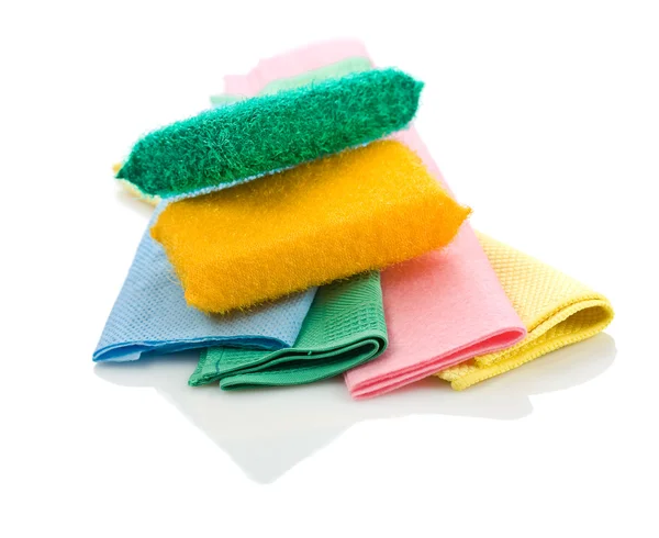 Kolorowe gąbki na szmaty — Zdjęcie stockowe