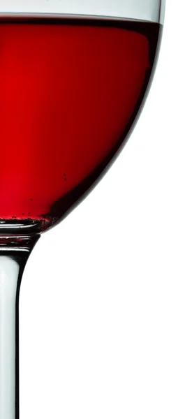 Glas met rode wijn nauw — Stockfoto