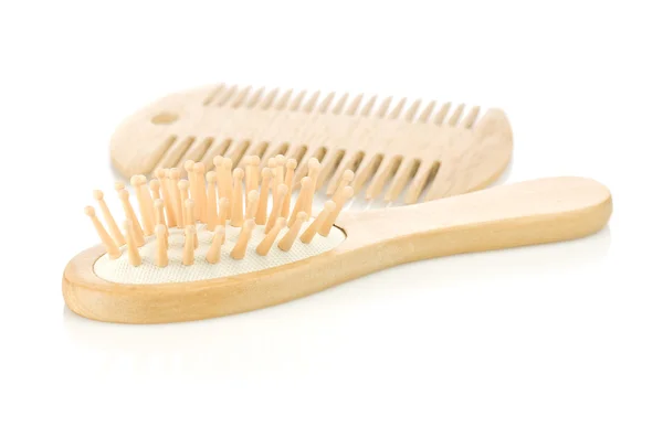 Hairbrush and double-sided comb — Stock Photo, Image