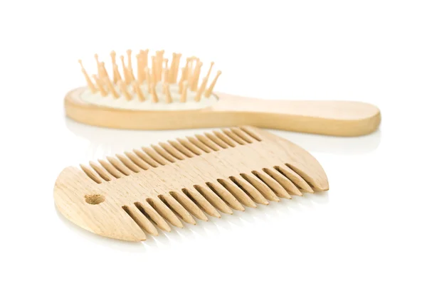 Double-sided comb with hairbrush — Stock Photo, Image
