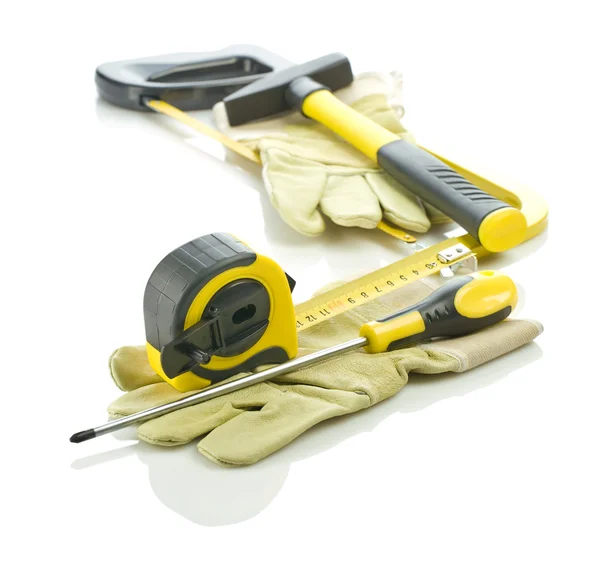 Rękawice z stos narzędzia — Zdjęcie stockowe