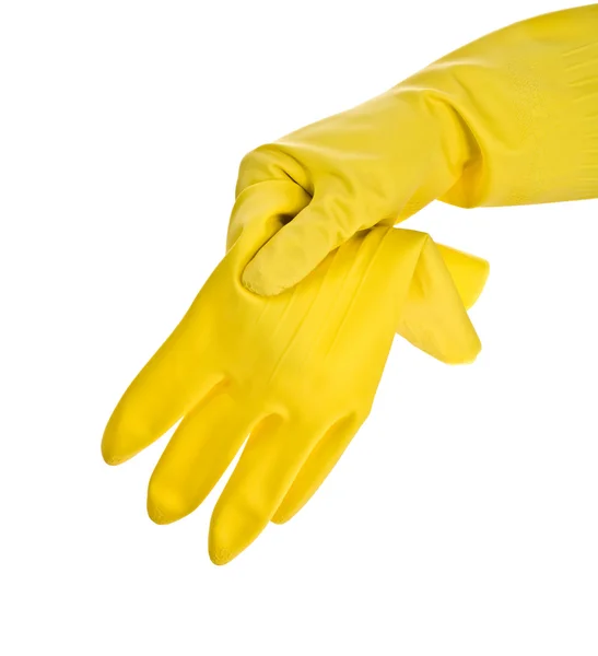 Hand in glove with glove — Stock Photo, Image