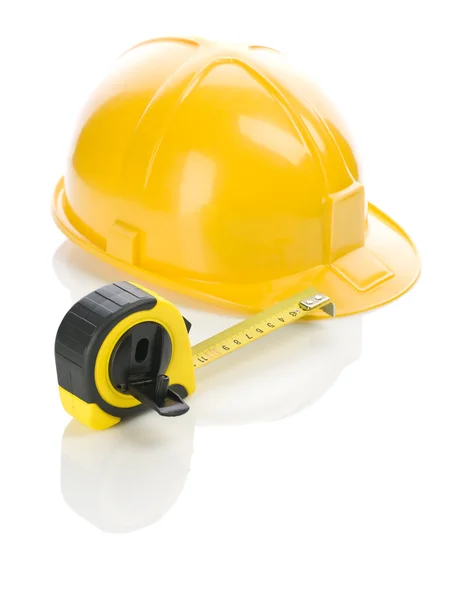 Helmet with tapeline — Stock Photo, Image