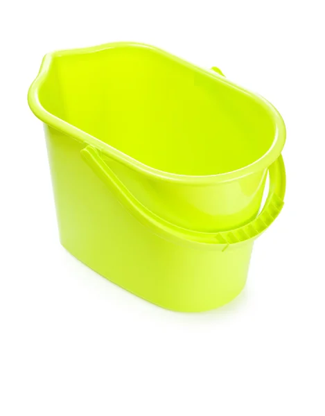 Empty yellow isolated bucket — Stock Photo, Image