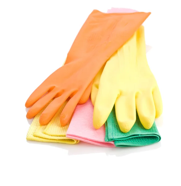 Handschuhe und Lumpen — Stockfoto