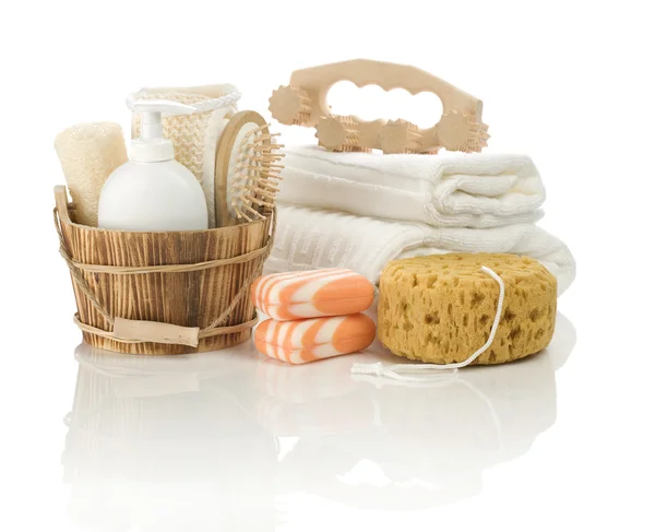 Diferentes objetos para tomar banho — Fotografia de Stock