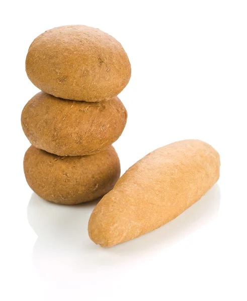 Čtyři šišky chleba — Stock fotografie