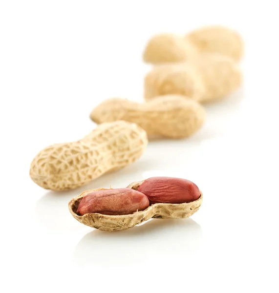 Open peanuts — Stock Photo, Image