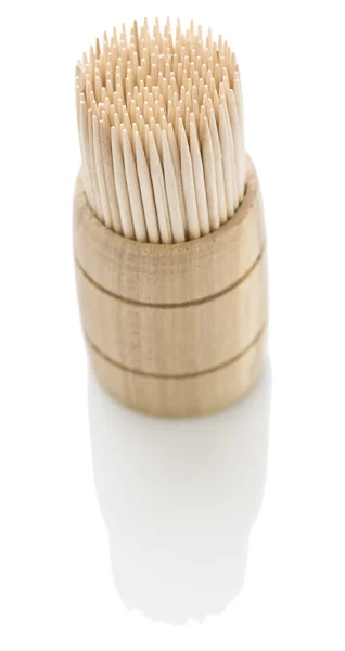 One barrel of toothpicks isolated — Stock Photo, Image