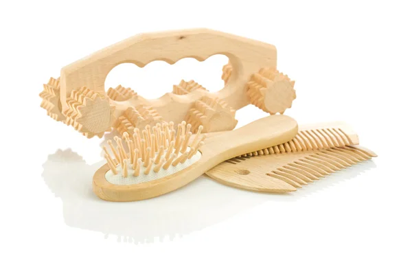 Massager comb and hairbrush — Stock Photo, Image